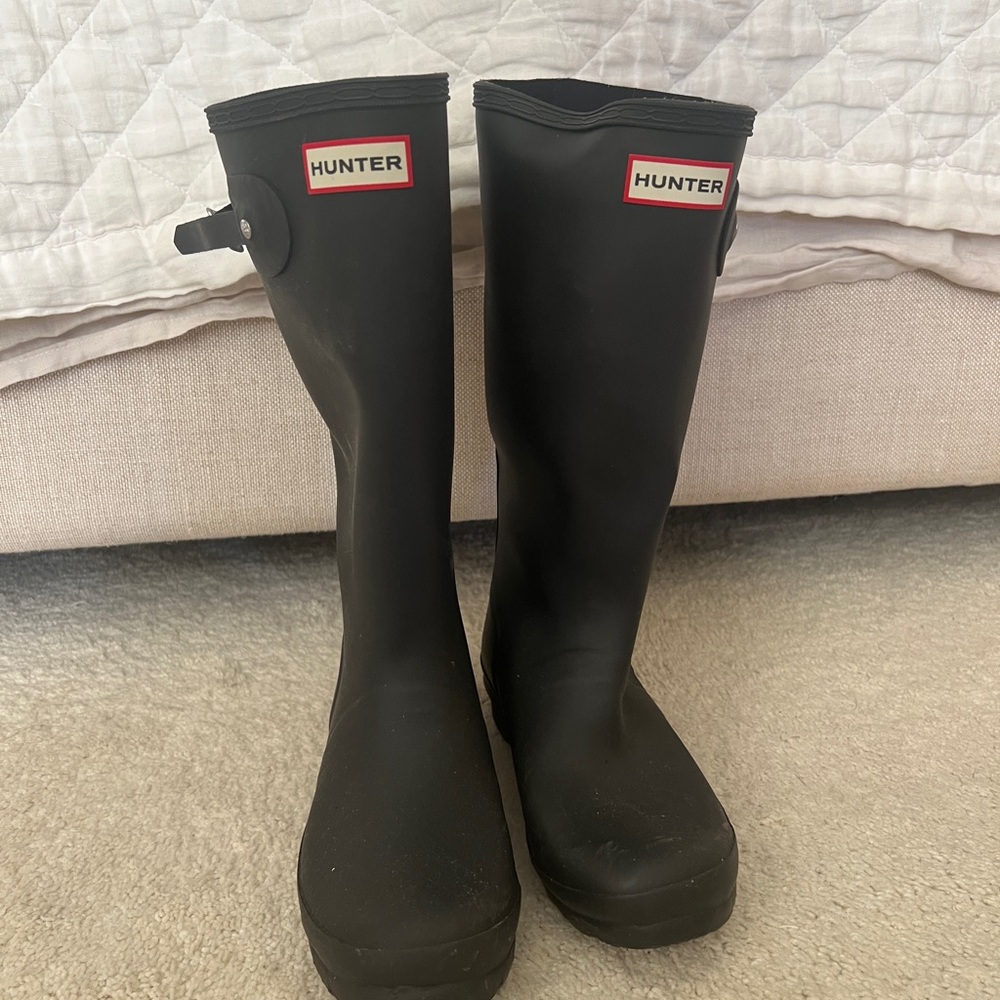 Hunter Kids Black Rain Boots